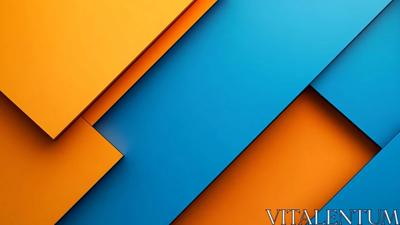 Diagonal paper skylines trade sunlight between blue and gold