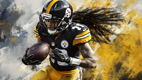 Steelers receiver drives forward through explosive brush color