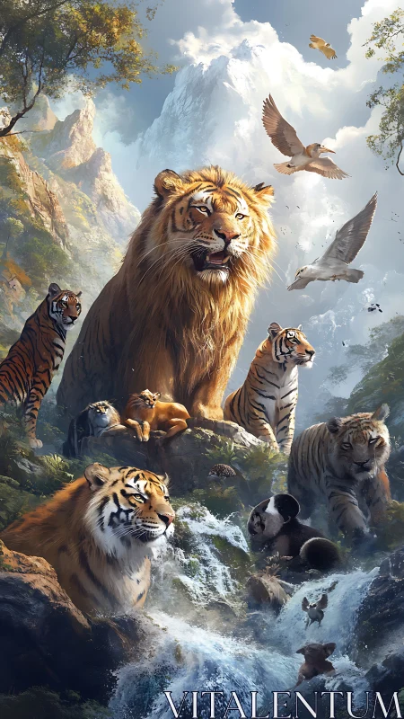 Majesty Roars: Crown of Beasts in Sacred Mountain Realm.