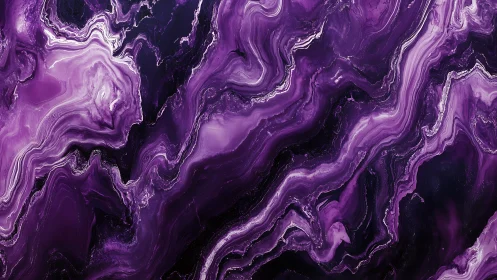 Purple and black marbled abstract surface pattern study.