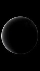 Silent crescent world drifting on the edge of starlight.