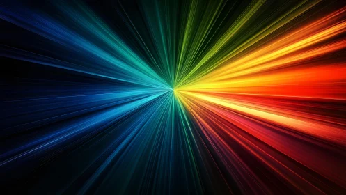 Radiant Spectrum Burst in Abstract Digital Art Style.