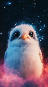 Stellar hatchling portrait with volumetric nebula lighting.