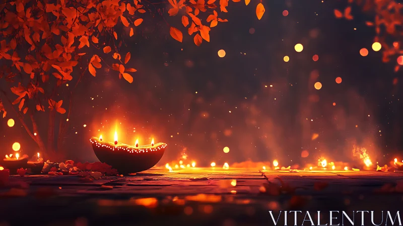 Ember Dreams: Candlelit Diwali Night Magic Unfolds.