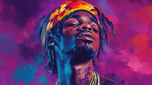 Vibrant digital portrait celebrates confident urban self-expression