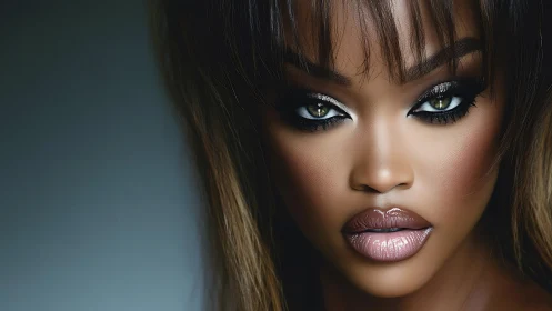 Hyperreal beauty portrait explores precision cosmetic rendering