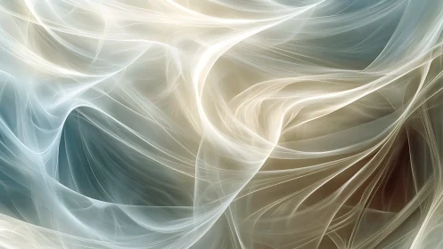 Soft luminous abstract waves in light teal and beige tones.
