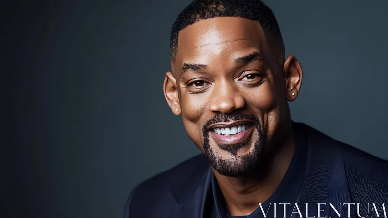 Smiling male portrait employs soft key lighting and shallow focus