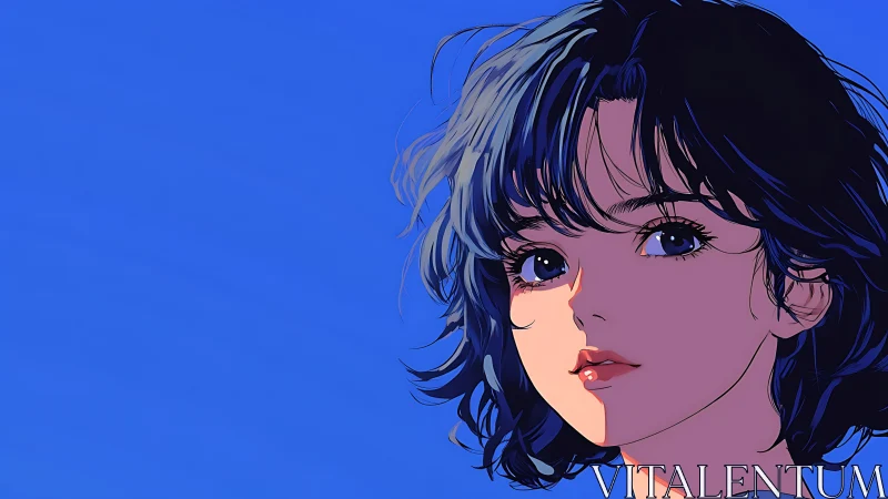 Skybright gaze of a midnight haired anime daydreamer.