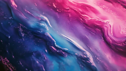 Luminous magenta and cyan fluid waves in abstract motion.