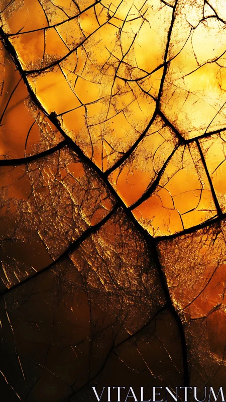 Golden leaf veins glowing like a stained glass sunset.