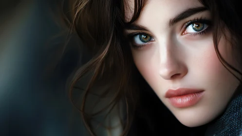 Gaze of quiet thunder holds the frame in electric stillness