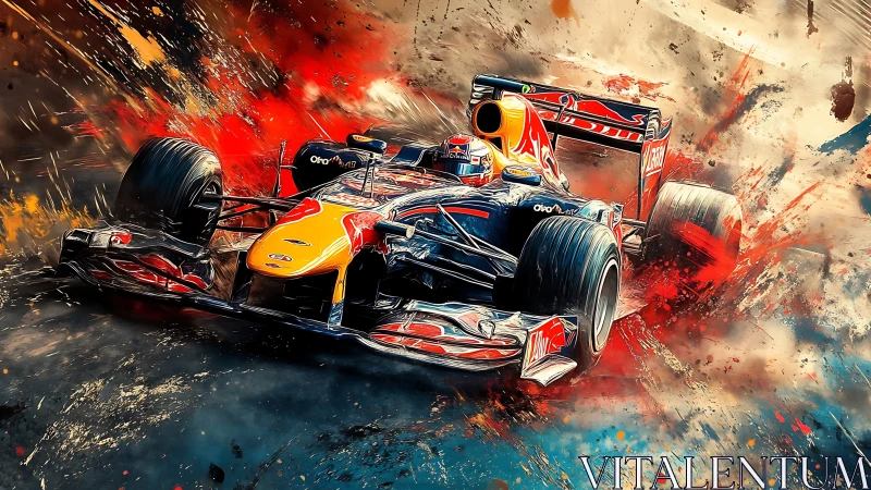 Turbocharged racer ignites a storm of molten color and speed.