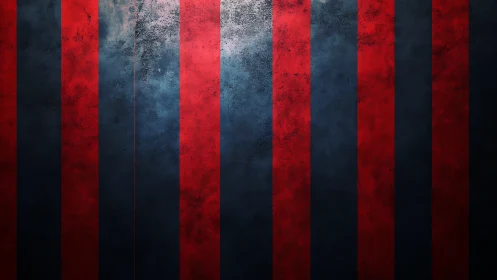 Grungy red and black stripes form a bold industrial backdrop