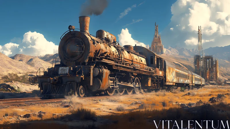 Rust and sunlight on a desert rail voyage through time.