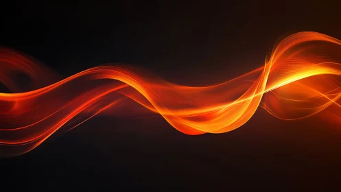 Flowing Energy Wave in Warm Color Motion.