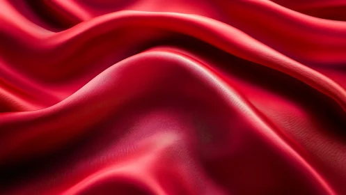 Flowing crimson silk waves in dramatic studio lighting.
