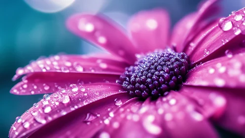 Velvet Petals Adorned: A Raindrop Reverie.