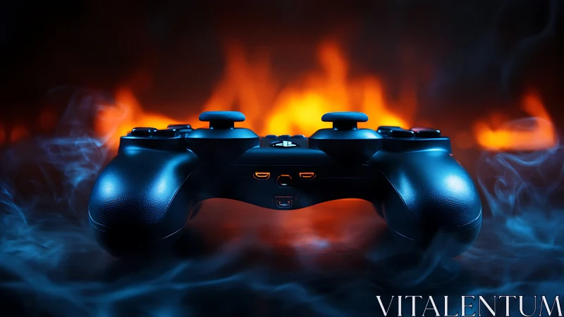 Inferno Grip: Gaming Controller Command Center Ablaze.