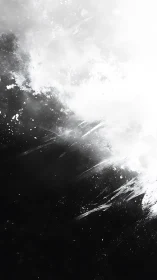 Monochrome abstract clash of bright white and deep black.