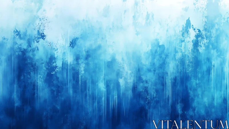 Abstract blue watercolor background with vertical streaks and soft gradients.