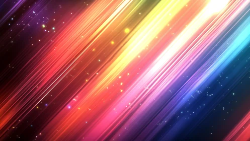 Prismatic light streaks with cosmic particle scatter gradients.