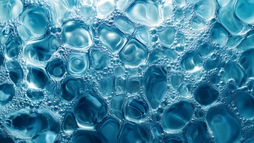 Liquid lantern cells in shimmering frosted turquoise hush.