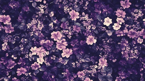 Violet reverie where midnight blooms whisper secrets.