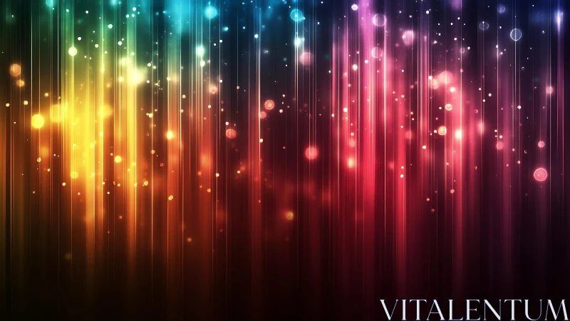 Vibrant abstract light streaks with glowing bokeh in digital style.