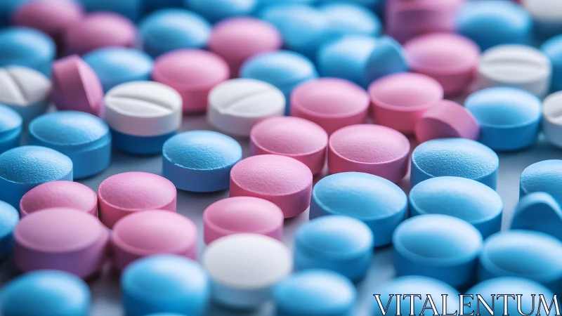 Chromatic Candy Cascade: Vibrant Pills Drift in Dreamy Focus.