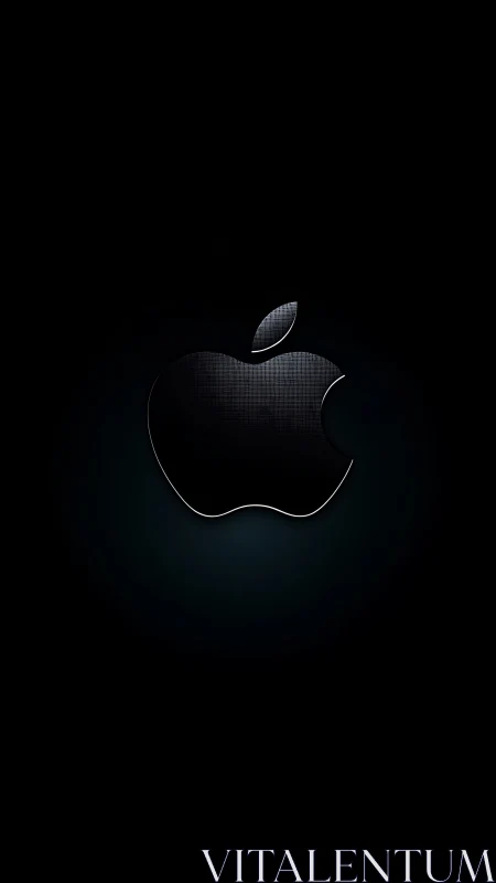 Apple Logo on Dark Background with Minimalist Design