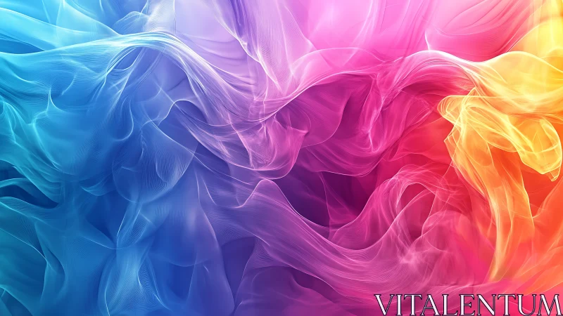 Multicolor translucent wave structures in gradient field.