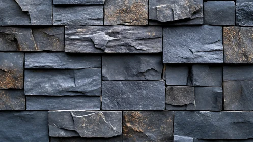 Dark Slate Stone Wall Texture in Modern Rustic Style.