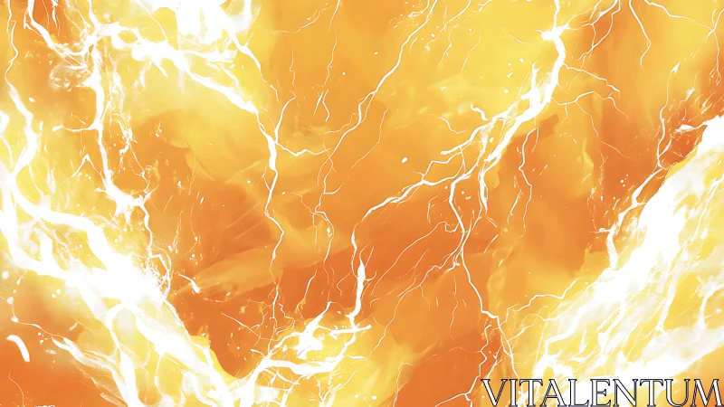 Electric inferno energy field with radiant golden plasma.