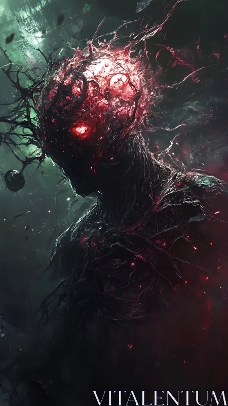 Neon-rooted voidwalker crowned in feral cosmic embers.