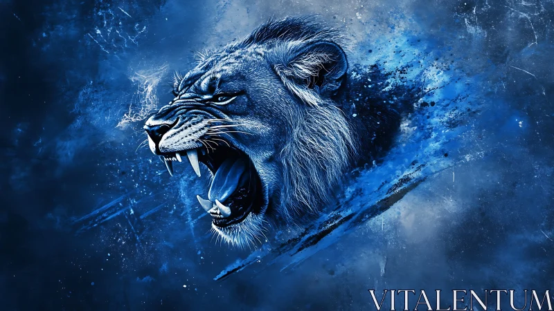 Frostbitten roar of a midnight lion breaking worlds.