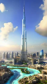Burj Khalifa Pierces Heaven's Vault in Turquoise Desert Mirage