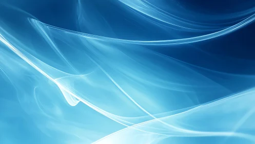 Abstract blue light waves digital background, smooth and futuristic.
