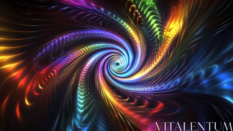 Chromatic vortex renders dynamic fractal light in radial motion