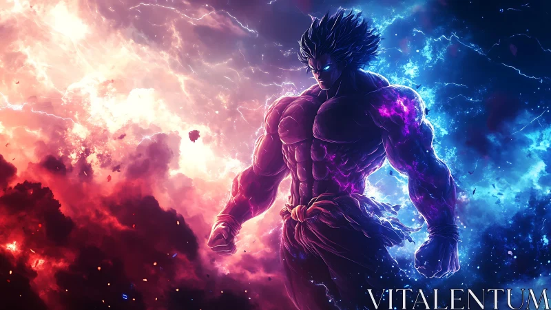 Cosmic warrior ignites power between firestorm and lightning rift