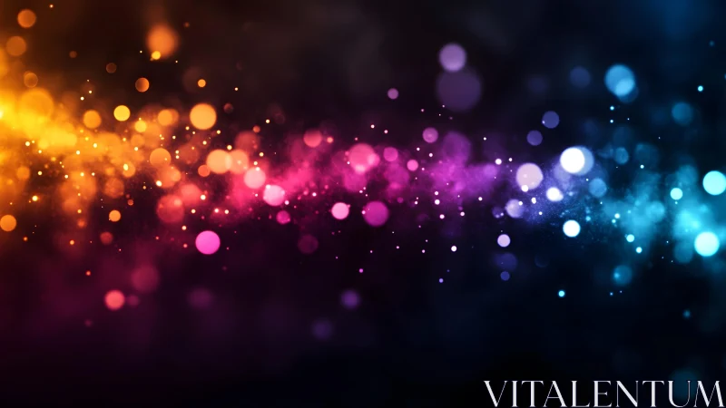 Vibrant abstract bokeh lights in colorful gradient digital art.