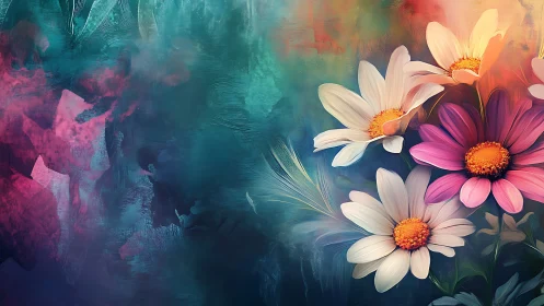 Daisies Dance Where Dreams Collide in Watercolor Wonder