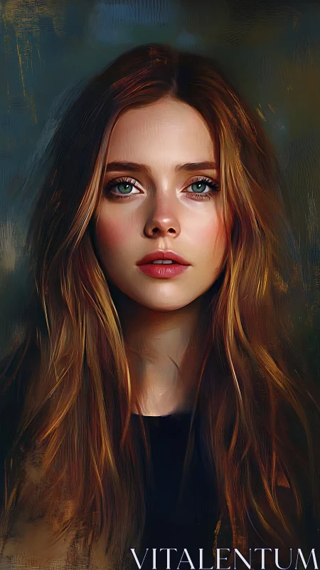 Warmly lit portrait of a thoughtful young woman in focus.