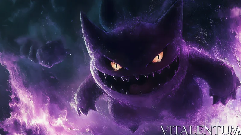 Shadow trickster lunges through ultraviolet ghostfire storm