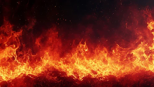 Intense flame formation with layered combustion across horizontal plane