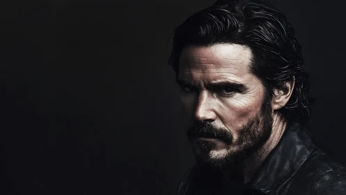 Male subject in dark-toned close-up portrait composition.