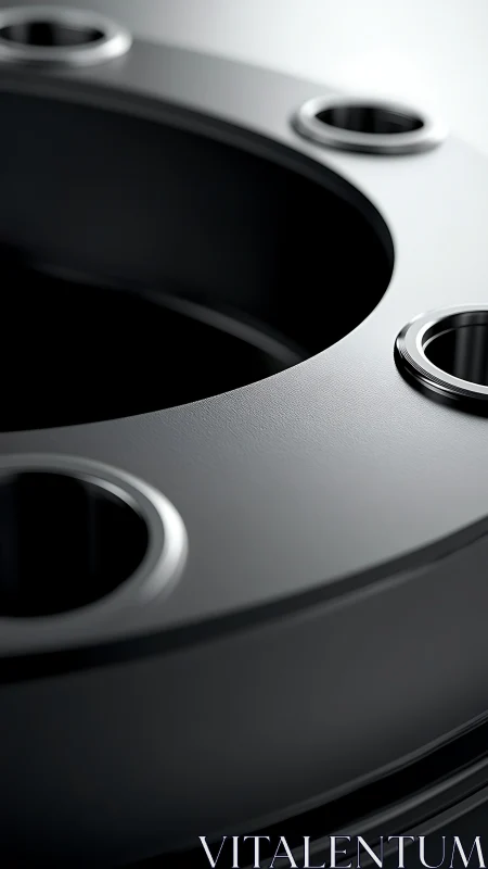 Close view shows circular metallic flange with bolted apertures