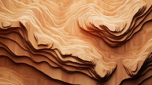 Layered wooden canyon dreams carve flowing desert contours.