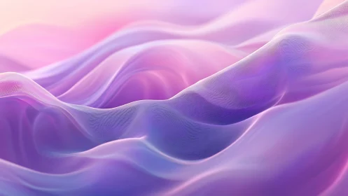 Iridescent pastel waves of translucent digital fabric flow softly.