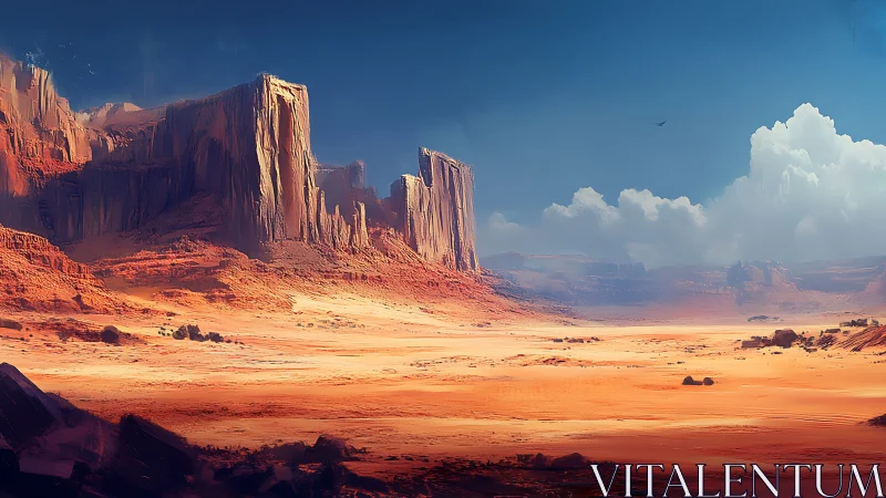 Eroded sandstone mesas under high-desert atmospheric clarity.